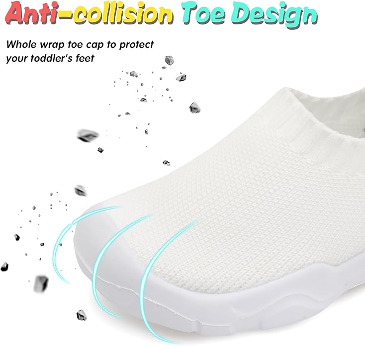 JOINFREE Toddler Boys Girls Sneaker Slip On Shoes Kids Lightweight Breathable Walking Shoes