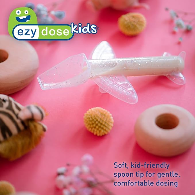 EZY DOSE Kids Medi-Plane Spoon, 10mL, Precise and Accurate Medicine Dosing Spoon for Liquid Medications, BPA-Free, Pediatric Measuring Tool, Travel-Friendly, Ideal for Syrups, Vitamins, Supplements