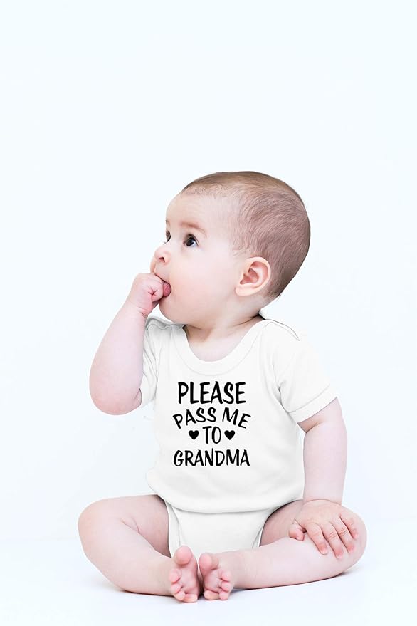 CBTwear Please Pass Me To Grandma Baby Bodysuit Funny Infant Outfit Cute Newborn Clothes Unisex Romper