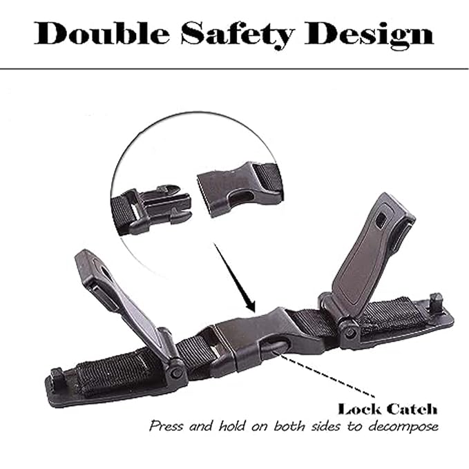 Car Seat Safety Belt Clip Buckle Lock Seat Chest Harness Clip, Universal Replacement Child Safety Belt Buckle for Strollers High Chairs, Trend Adjustable Guard(Black)