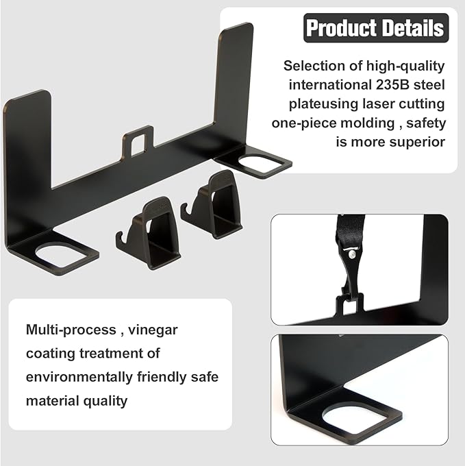 Universal Child Seat Anchor Kit Safe Cars Seat Mount Bracket, Universal ISOFIX Latch Interface Bracket Steel Latch for Sedans, SUVs and MPVs, ISOFIX Belt Connector 332*68*134mm