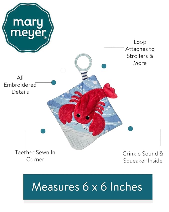 Mary Meyer, Toy Teether Crinkle Lobbie Lobster