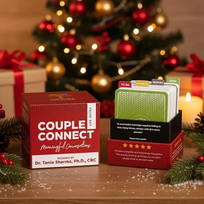 Life Sutra Couple Connect Game - 400 Thoughts Provoking Cards for Young Couples to Strengthen Communication, Build Trust, Enhance Emotional Bond - Ideal for Date Night, Newlyweds & Wedding Gifts