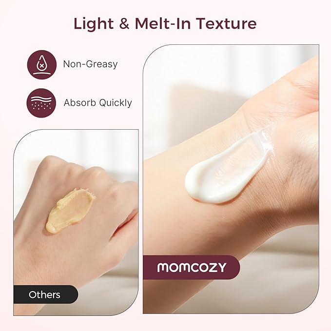 Momcozy Cooling Nipple Cream Safe for Nursing,Fast Relief with Cooling Ceramic Applicator for Cracked Nipples & Dry Skin, No Lanolin Nipple Butter,Plant-Based Formula, Breastfeeding Essentials, 1.76oz