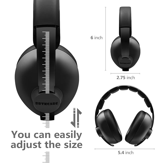 Baby Headphones Noise Cancelling Headphones for Babies for 3 Months to 3 Years (Black)