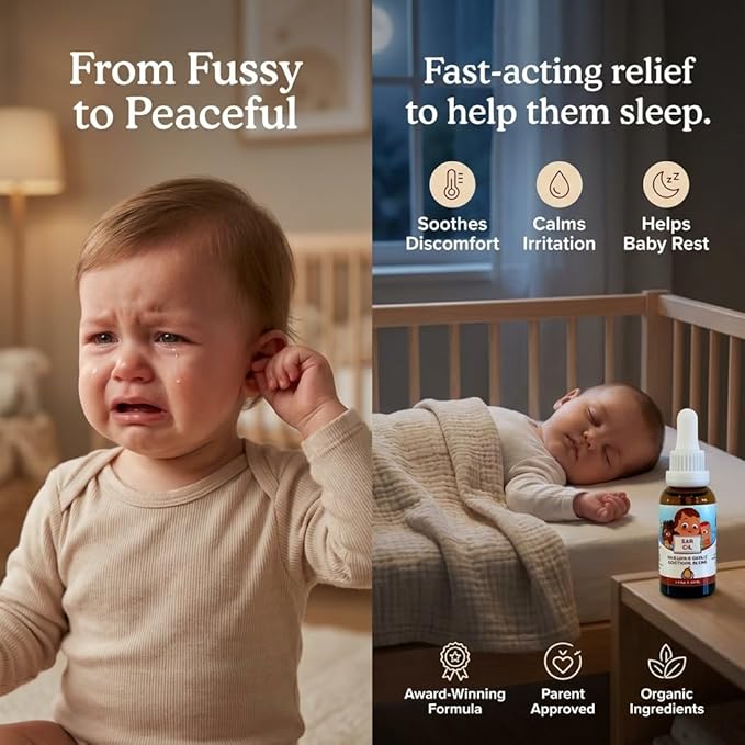 Punkin Butt Baby Ear Oil | Organic Garlic, Mullein, Calendula Ear Drops Safe for Infants (1 oz)