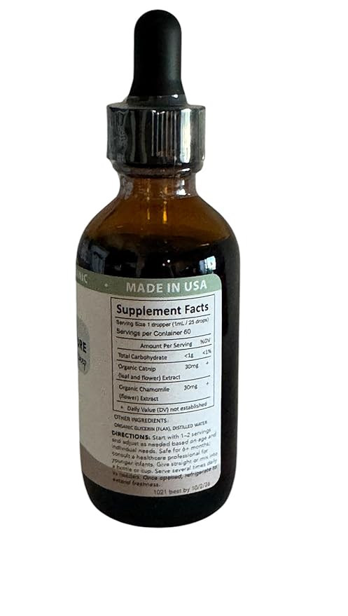 Balm Baby Natural & Organic Baby Teething & Calming Tincture - Calms, Soothes Gums and Discomfort – Vegan - Glass Bottle with Glass Dropper (2-PK)
