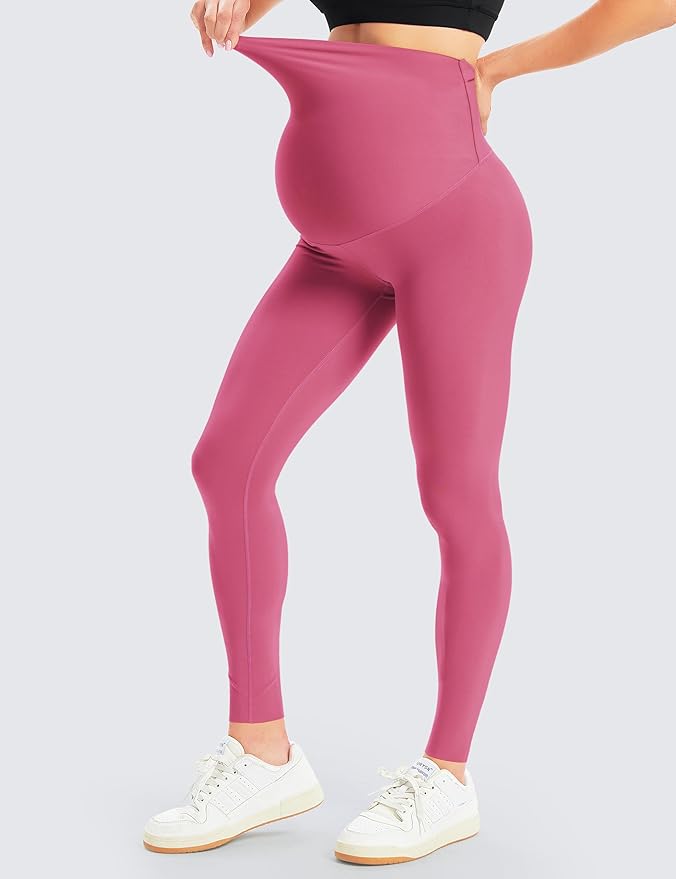 BONVIGOR Women's Maternity Leggings Over The Belly Bump Workout Full Length Leggings Running Active Yoga Pants