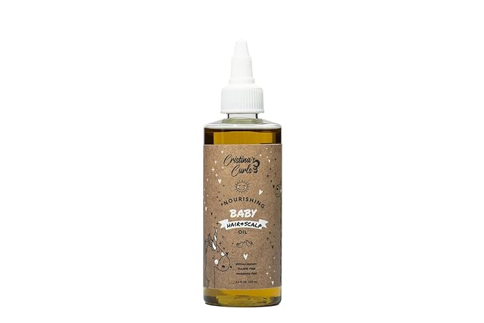 Cristina's Curls Nourishing Baby Hair & Scalp Oil – Lightweight Massage Oil To Loosen Dry Flakes And Seal Softness
