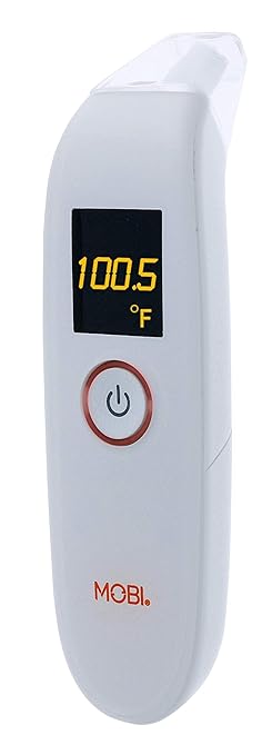MOBI DualScan FeverTrack Ear & Forehead Thermometer w/Medication Reminder Alarm, Fever Thermometer, Forehead and Ear Thermometer, Medical Thermometer, Baby and Infant Thermometer, Battery Included