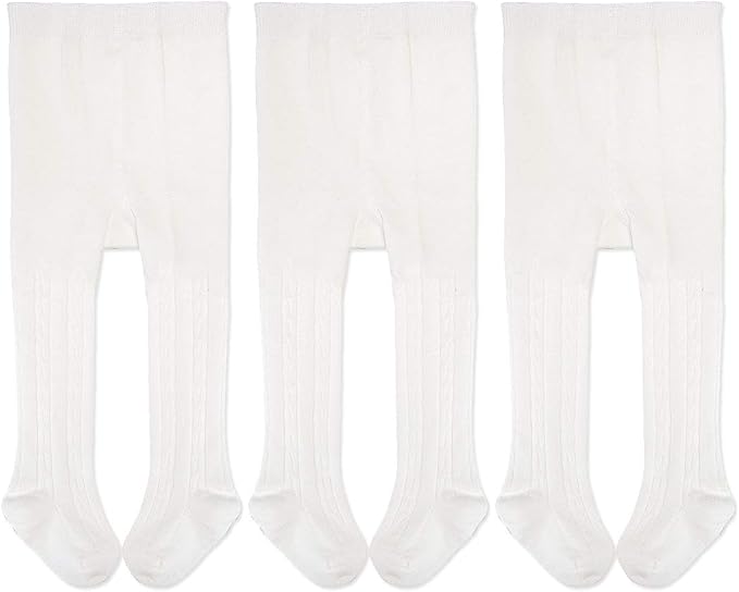 EPEIUS Baby Girl Tights Thick Cable Knit Leggings Stockings Cotton Pantyhose for Newborn Infant Toddler 3/4/5/6 Pack
