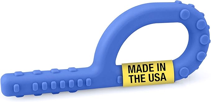 ARK Textured Grabber® XXT Super Tough Sensory P Chew for Kids and Adults - Oral Motor Chewy Tool for Sensory Processing, Biting Chewing Therapy, Autism, Special Needs, or Any Need to Chew - Royal Blue