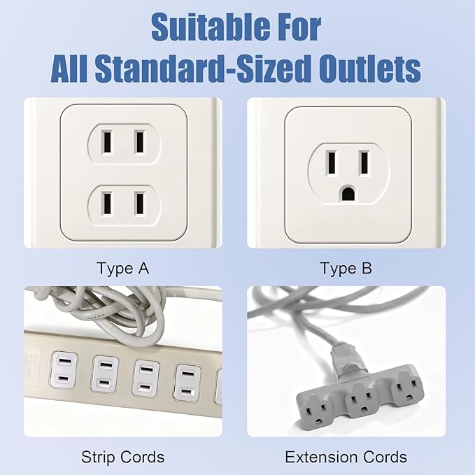 65 Pcak Outlet Plug Covers, White Baby Proof Outlet Covers, Plastic Electrical Socket Covers for Outlets, Easy Installation, Durable and Steady Wall Plug Covers for Home and Office