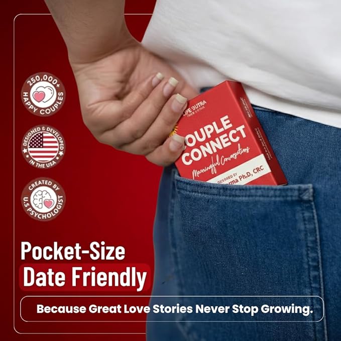 Life Sutra Couple Connect Game - 400 Thoughts Provoking Cards for Young Couples to Strengthen Communication, Build Trust, Enhance Emotional Bond - Ideal for Date Night, Newlyweds & Wedding Gifts