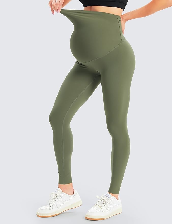 BONVIGOR Women's Maternity Leggings Over The Belly Bump Workout Full Length Leggings Running Active Yoga Pants