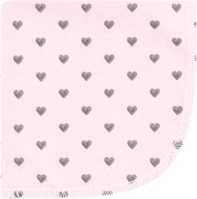 Hudson Baby Unisex Baby Flannel Washcloths, Farm Friends Pink 10Pk, One Size