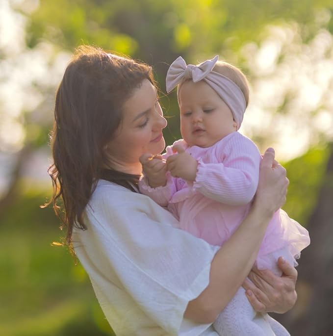 Baby Girl Headbands-Infant,Toddler Cotton Handmade Hairbands with Bows Child Hair Accessories