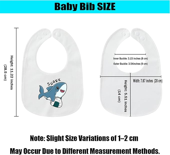 Cute Unisex-Baby Bib, Cotton Adjustable Waterproof Drooler, Birthday Gifts for Girls Boys Aged 0-3 Years Old
