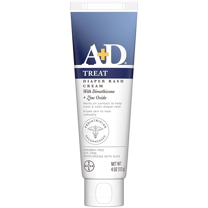 A+D Diaper Rash Cream, Dimethicone Zinc Oxide Cream, 4 oz (113 g) (Pack of 1) Size: Pack of 1, Model:, Baby & Child Shop