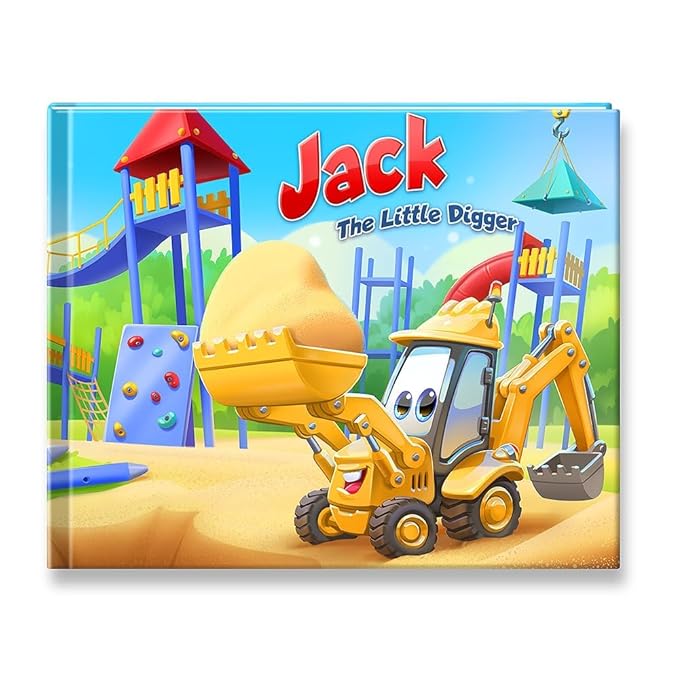 STORYBUG The Little Digger Personalized Story Book - Custom Children's Book, 11in x 8.5in, Yellow