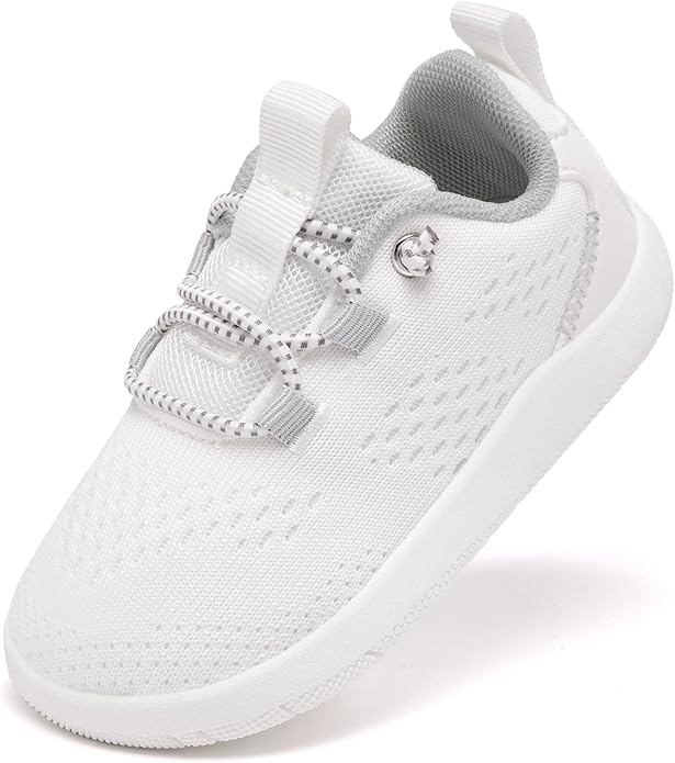 MORENDL Wide Toddler Shoes Baby Walking Shoes Girls Boys Zero Drop Minimalist Sneakers Slip On Tennis Shoe Breathable Naturally Flexible