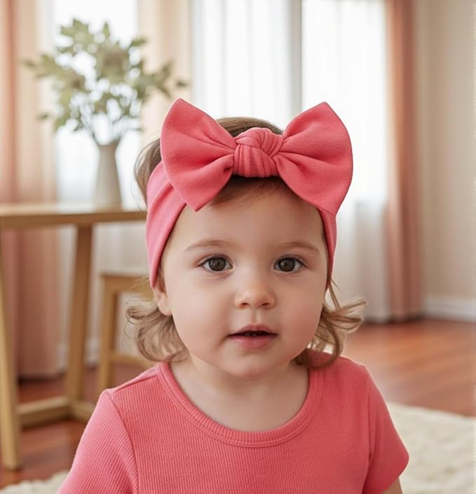 Baby Girl Headbands-Infant,Toddler Cotton Handmade Hairbands with Bows Child Hair Accessories