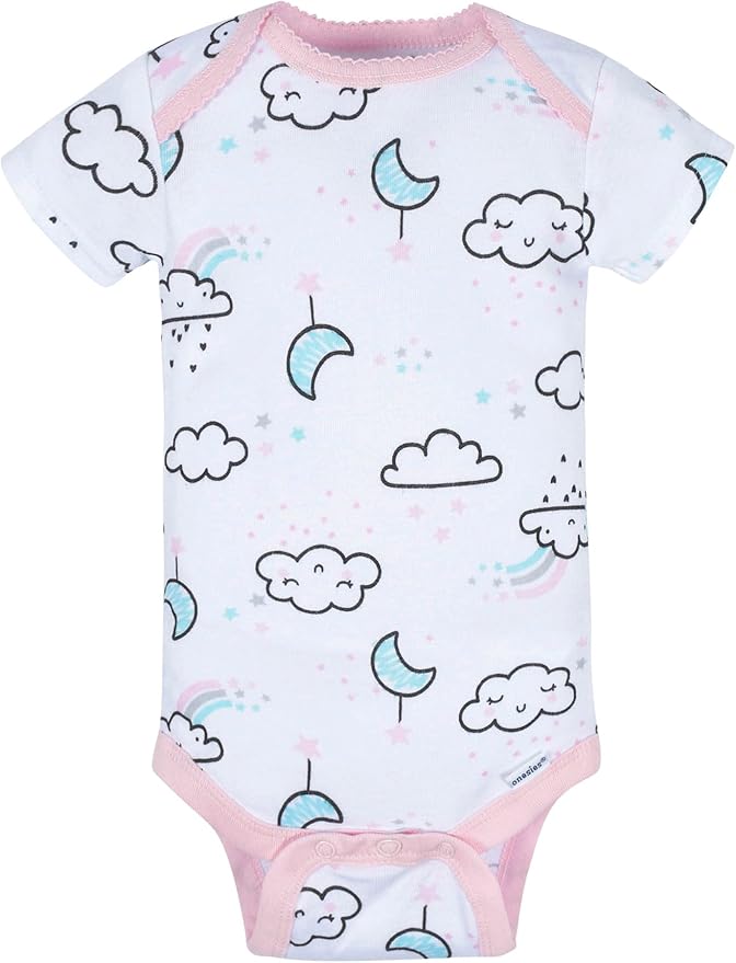 Gerber baby-girls 8-pack Short Sleeve Onesies Bodysuits
