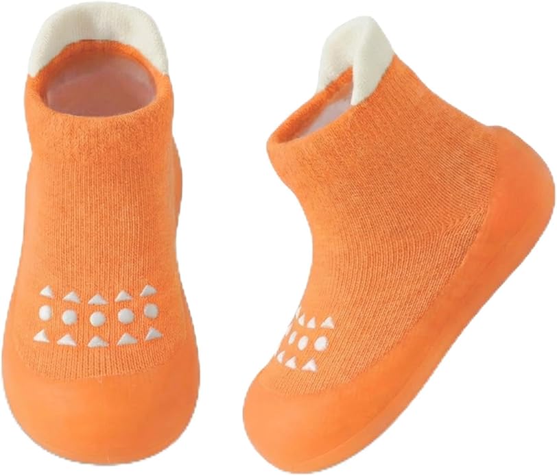 Baby Sock Shoes Toddler Walking Shoes Infant Non-Slip Slippers with Soft Rubber Sole Baby Boys Girls Sneakers