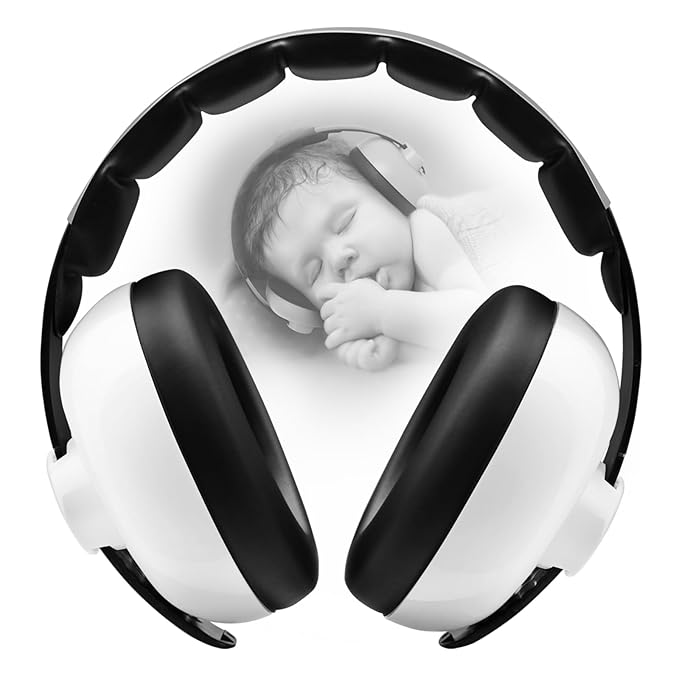 Baby Headphones Noise Cancelling Headphones for Babies for 3 Months to 3 Years - white
