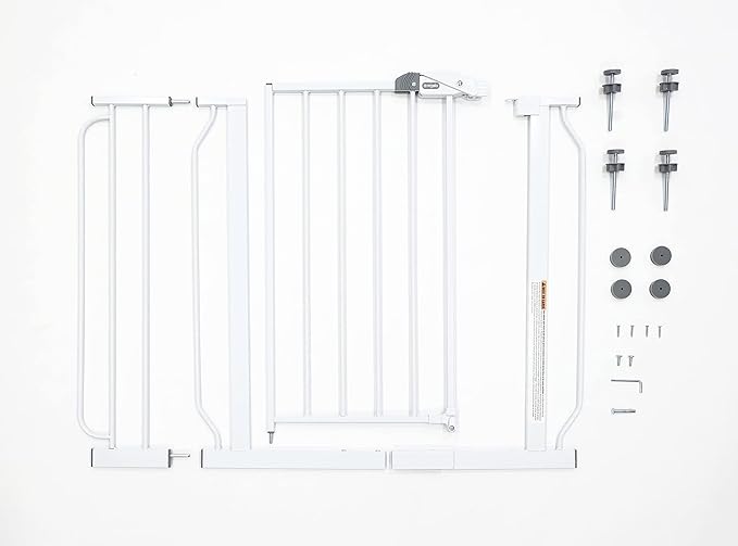 Regalo Safety 38" Baby Gate for Doorways & Bottom of Stairs, Pressure Mount Design for Babies, Toddlers & Pets, Tested & Safe for 30 Years, American Designed, American Owned, White