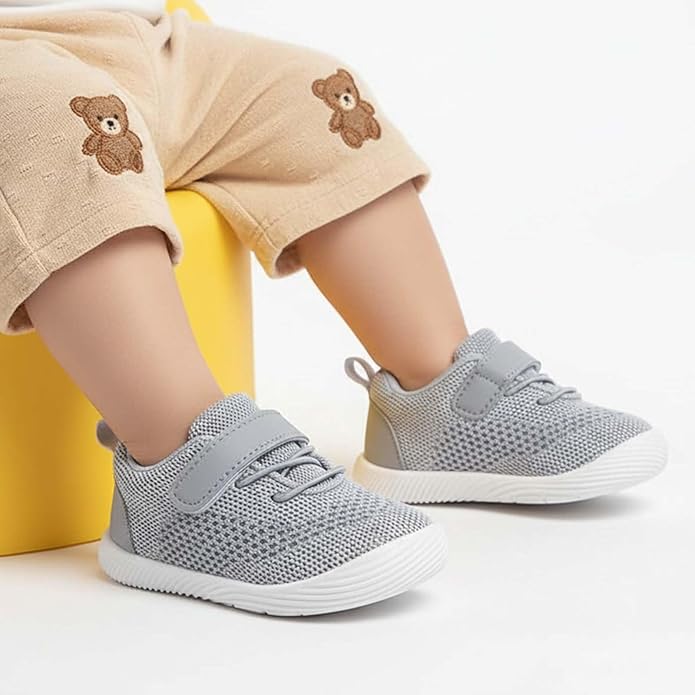MORENDL Toddler Sneakers Baby Boys & Girls Barefoot Shoes Lightweight Breathable Walking Running Tennis Athletic Sport Shoes