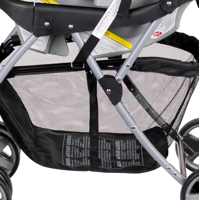 Baby Trend Snap N Go EX Polyester Lightweight Foldable Universal Single Infant Car Seat Carrier with 2 Cup Holder and Covered Compartment, Black