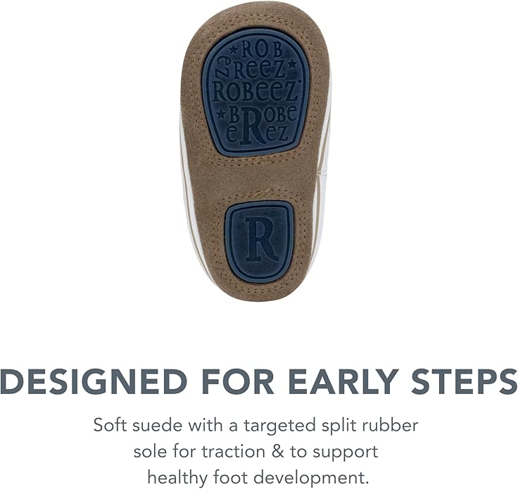 Robeez Baby Boys and Unisex First Kicks Slip Resistant Shoes & Sneakers for Infant and Toddler