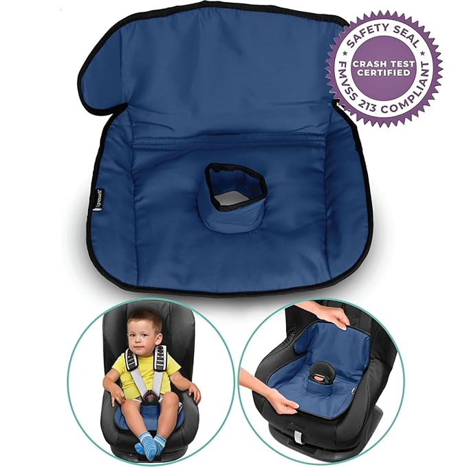 Lynmark® Potty Training Car Seat Protector Cover - Waterproof Soft Piddle Pads for Toddlers and Baby Carseat - Travel-Friendly Universal Washable Liner Mat for Spills, Nappy Leaks, Accidents - Navy