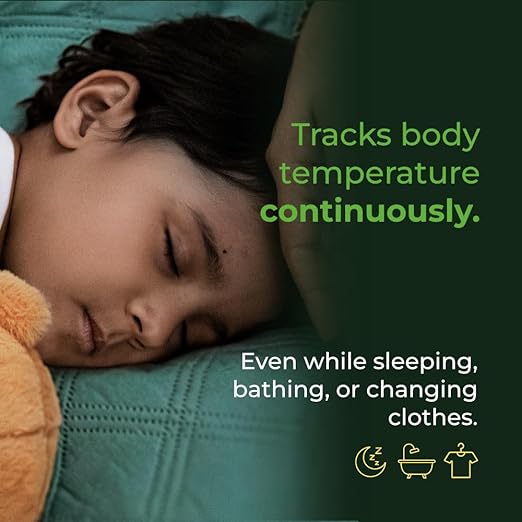 Wearable Children’s Axillary Thermometer – 48-Hour Continuous Read, Clinically Accurate, Single-Use Pediatric Thermometer for Kids, Babies, Toddlers & Infants (100-Pack (Fahrenheit))
