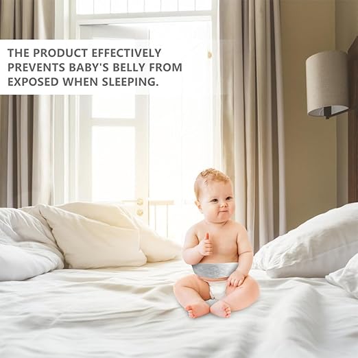 Healifty Baby Belly Belt 12-Pack Cotton Newborn Navel Protector Soft Infant Belly Bands for Abdominal Warmth and Comfort 16.53X3.54X0.07In