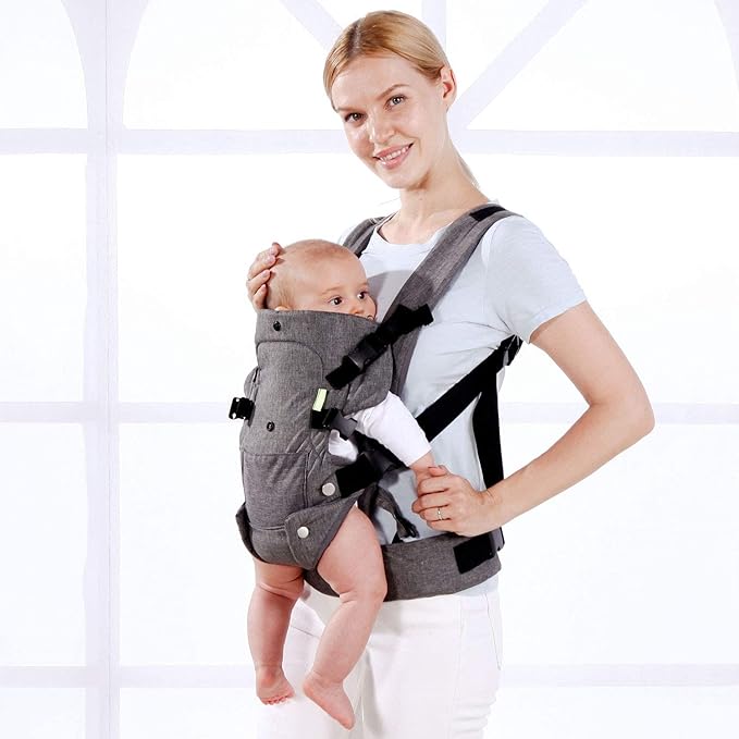 Baby Carriers Newborn to Toddler,Baby Carrier Wrap,Cozy Baby Holder Carrier Lightweight,Adjustable Infant Carriers Support for 7-45lbs Girl and Boy -All Positions,Shower Gift -Grey