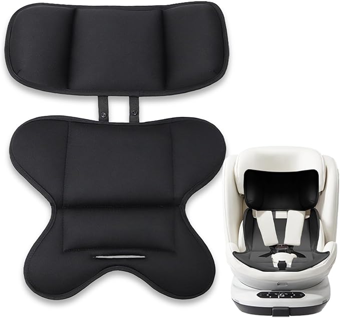 Baby Car Seat Insert, Baby Car Seat Insert and Head Support Pillow Compatible with Doona Car Seat Strollers, Stroller Cushion, Impact Protection (Black)