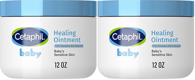 Baby Healing Ointment, Diaper Rash Ointment Soothes and Protects Baby's Irritated-Skin, Protectant For Dry Skin, 12oz, (Pack of 2)