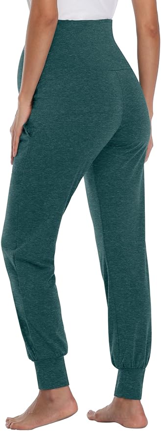 AMPOSH Women's Maternity Pants Stretchy Lounge Workout Sweatpants Casual Loose Comfy Pregnancy Joggers with Pockets