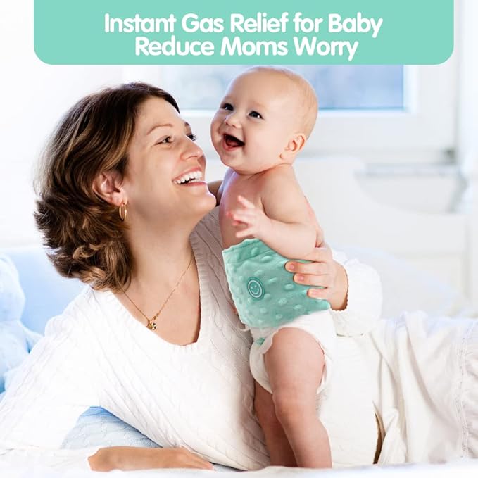 Colic and Gas Relief for Newborns and Infants, Flaxseed Heated Tummy Wrap, Baby Swaddling Belt with Soothing Warmth, Natural Relief for Upset Stomach in Babies and Toddlers, 0-3 Years