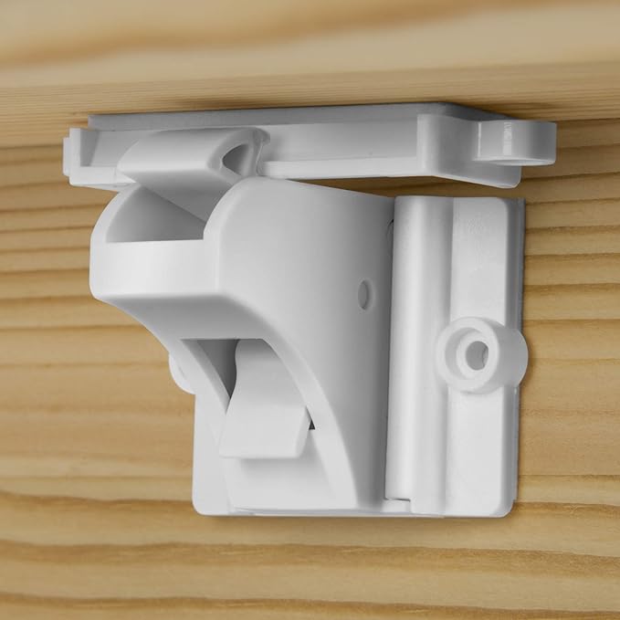Vmaisi Adhesive Magnetic Locks for Cabinets & Drawers (32 Locks and 4 Keys)