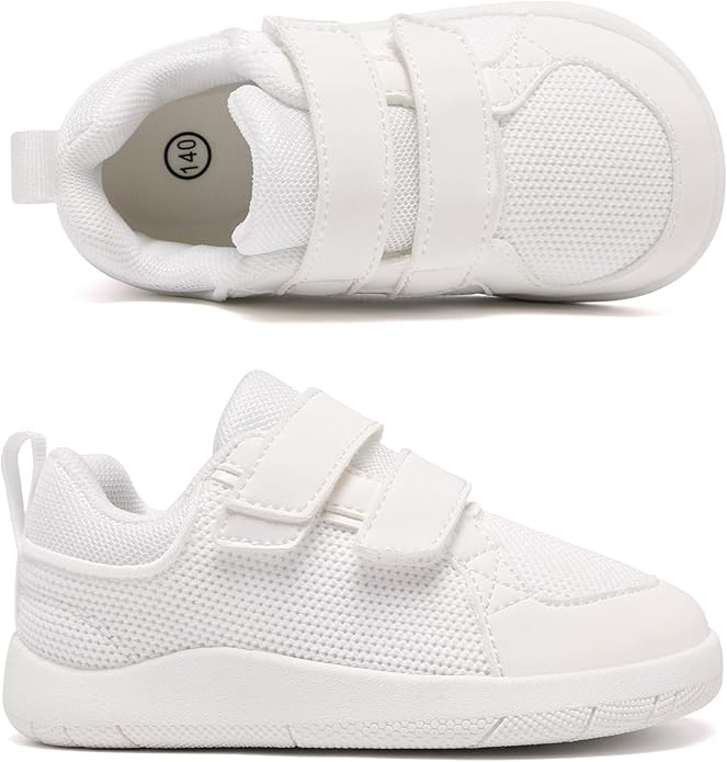 MORENDL Boys & Girls Walking Shoes 0-4 Years Baby Wide Toe Box Barefoot Shoes Toddler Sneakers