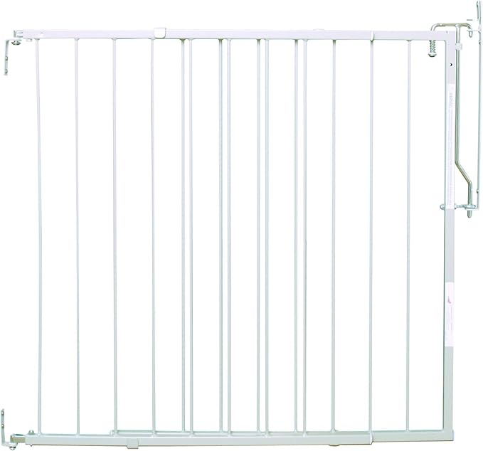 Cardinal Gates Duragate - Adjustable Width 26½"-41½" for an Extra Wide Pet Gate. Can be Used as a Dog Gate, Puppy Gate, or Pet Gate (White, MG25-W) (+ TPX (8" Height Extension))