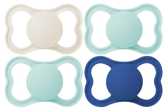 MAM Air Pacifier for Babies 16+ Months, Extra Air Flow for Sensitive Skin, Developed with Medical Experts, BPA-Free Skin Soft Silicone, 4 Count, Made in Europe