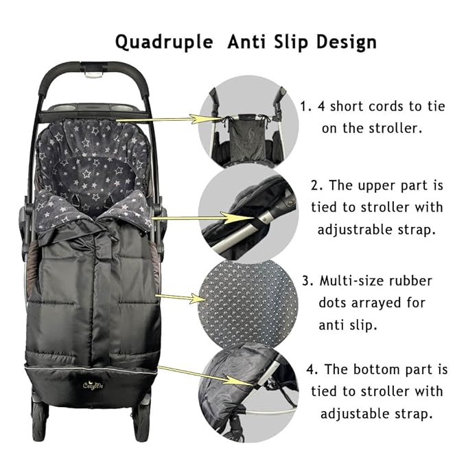 CozyMe Stroller Footmuff, Winter Stroller Cover for Toddler, Easy Temperature Reguration Stroller Bunting Bag for Baby, Waterproof Stroller Blanket Evolution for Cold Weather Child, 6M-4T