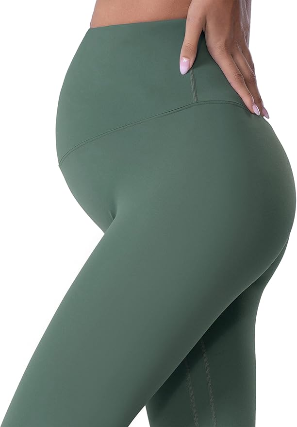 POSHDIVAH Women's Maternity Leggings Over The Belly Pregnancy Yoga Pants Active Wear Workout Leggings