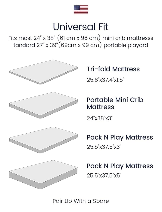 TotAha Botanical Pack and Play Sheets Fitted, Compatible with Graco Pack N Play Playard Crib, Babyletto, Dream on Me, Baby Trend, and Other Playpen Mattress, Premium Soft Mini Crib Sheets, 2 Pack