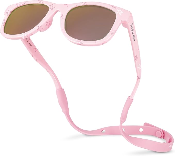 Polarized Baby Sunglasses With Strap - Unbreakable Flexible Infant Sunglasses For Toddlers Newborns 0-24 Months