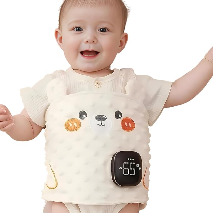 New Generation Baby Colic and Gas Relief - Baby Heating/Vibrating Tummy Wrap,Slight Vibration And Gentle Heat Relief of Upset Stomach And Helps Baby Fall Asleep